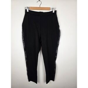 BlackMilk NWT Women's Black Studded Side Detail Pants Trousers Size M
